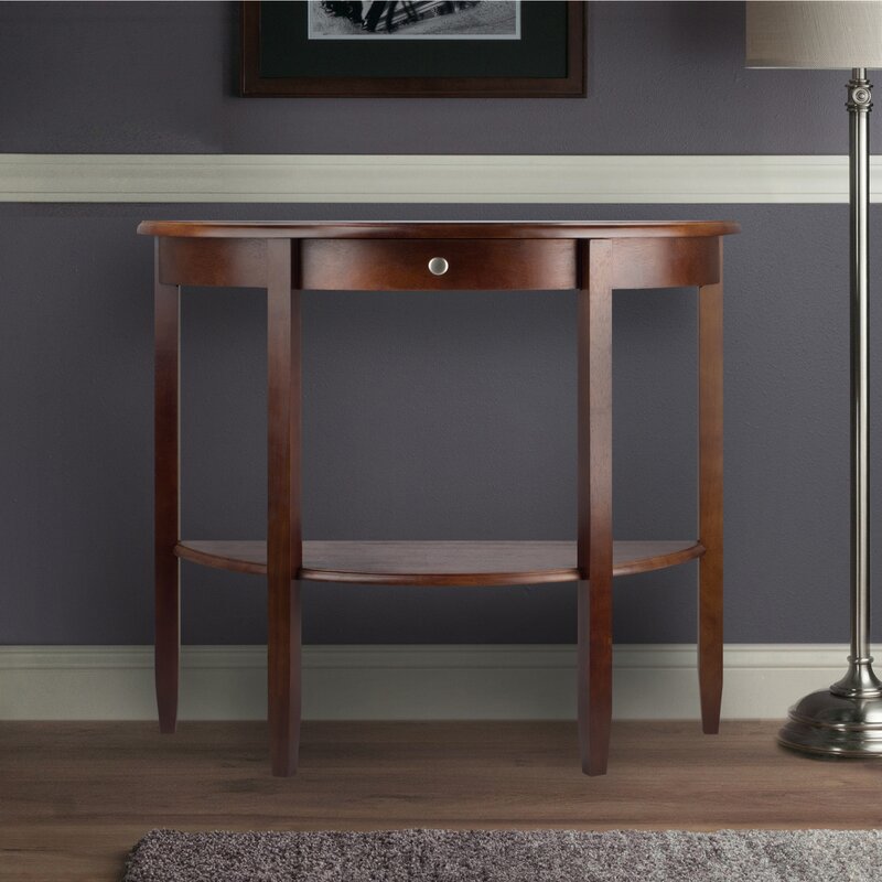 Winsome Walnut Half Moon Console Table & Reviews Wayfair